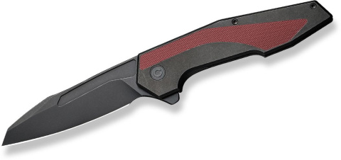 Nóż składany Civivi Hypersonic Black Steel / Burgundy G10, Black Stonewashed 14C28N by Gustavo T. Cecchini (C22011-3)