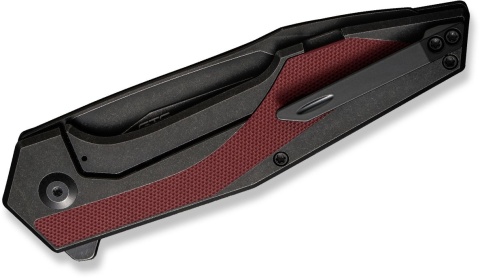 Nóż składany Civivi Hypersonic Black Steel / Burgundy G10, Black Stonewashed 14C28N by Gustavo T. Cecchini (C22011-3)