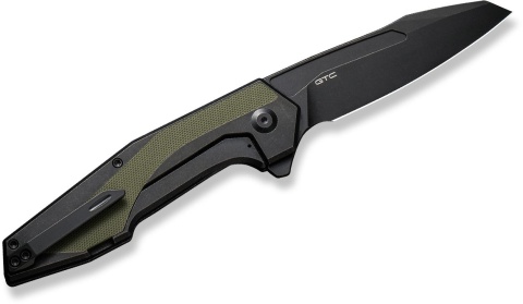 Nóż składany Civivi Hypersonic Black Steel / OD Green G10, Black Stonewashed 14C28N by Gustavo T. Cecchini (C22011-1)