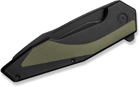 Nóż składany Civivi Hypersonic Black Steel / OD Green G10, Black Stonewashed 14C28N by Gustavo T. Cecchini (C22011-1)