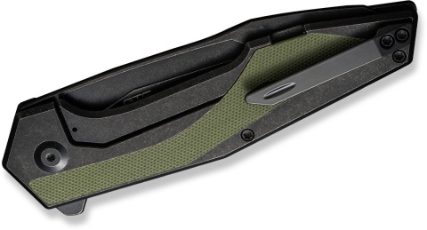 Nóż składany Civivi Hypersonic Black Steel / OD Green G10, Black Stonewashed 14C28N by Gustavo T. Cecchini (C22011-1)