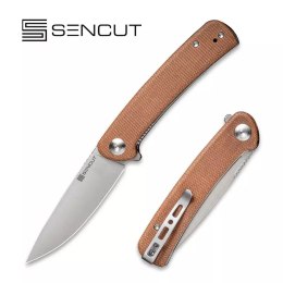 Nóż składany Sencut Neches Brown Micarta, Satin 10Cr15CoMoV (SA09D)