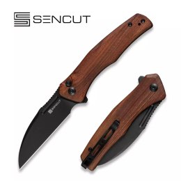 Nóż składany Sencut Watauga Cuibourtia Wood, Black Stonewashed D2 (S21011-4)