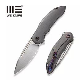 Nóż składany WE Knife Makani LE No 129/210 Gray Titanium, Hand Rubbed Satin CPM 20CV by Anton Tkachenko (WE21048-2)