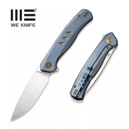Nóż składany WE Knife Seer LE No 011/610 Blue Titanium, Rubber Silver CPM 20CV (WE20015-2)