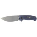 Nóż składany WE Knife Seer LE No 011/610 Blue Titanium, Rubber Silver CPM 20CV (WE20015-2)