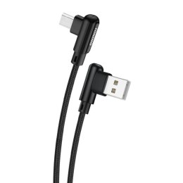 Kabel kątowy USB do Micro USB Foneng X70, 3A, 1m (czarny)