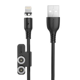 Kabel magnetyczny 3w1 USB do USB-C / Lightning / Micro USB Foneng X62, 2.4A, 1m (czarny)