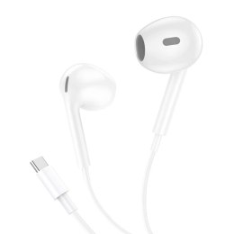 Słuchawki douszne, przewodowe Foneng T61, USB-C (białe)