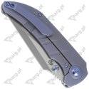 Nóż składany WE Knife Riff-Raff Blue Titanium, Hand Rubbed Satin CPM 20CV by Matthew Christensen (WE22020B-2)