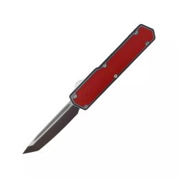 Nóż automatyczny OTF TacKnives TAKCOM Vigor V2 Red G10 / Grey Aluminum, Satin 154CM