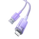 Kabel szybko ładujący Baseus USB-A do Lightning Explorer Series 1m, 2.4A (fioletowy)