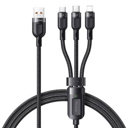 Kabel 3w1 USB do USB-C / Lightning / Micro USB, Mcdodo CA-0930, 6A, 1.2m (czarny)