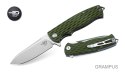 Nóż składany Bestech Grampus Olive G10, Stonewashed / Satin D2 (BG02B)