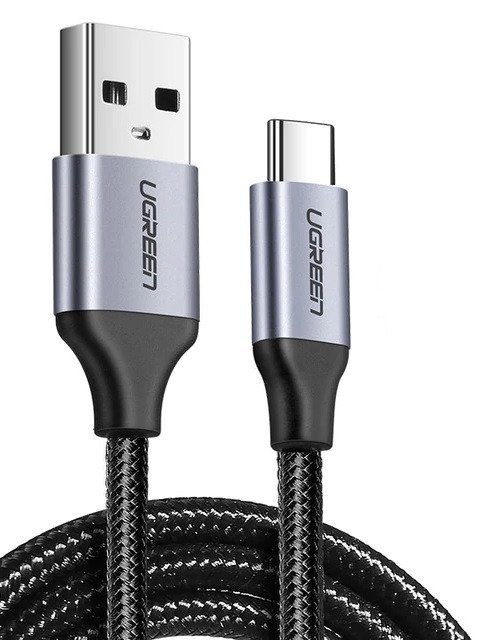 Kabel USB do USB-C QC3.0 UGREEN 	US288 1m z aluminiową wtyczką (czarny)