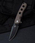 Nóż składany Bestech Arctic Brown G10, Black Stonewashed D2 (BG33D-2)