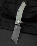 Nóż składany Bestech Cubis Jade G10, Black Stonewashed D2 (BG42E)