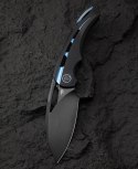 Nóż składany Bestech Fairchild Black/Blue Titanium, Black Stonewashed CPM S35VN by Kombou (BT2202C)