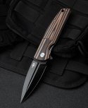 Nóż składany Bestech Fin Black / Orange / Beige G10, Black Stonewashed 14C28N (BG34C-3)