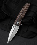 Nóż składany Bestech Fin Black / Orange / Beige G10, Satin 14C28N (BG34C-1)