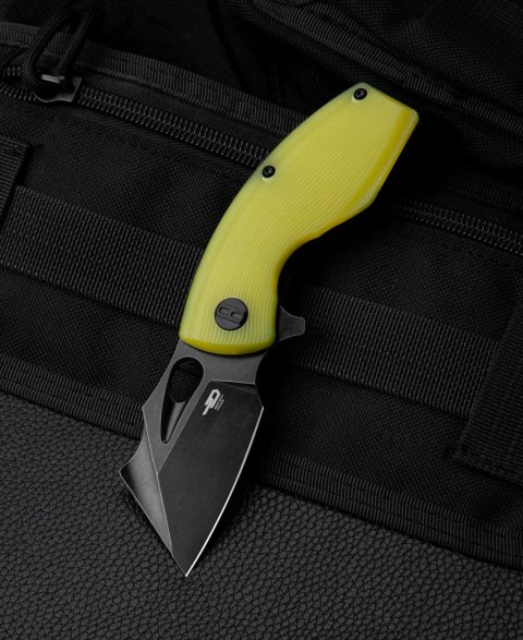 Nóż składany Bestech Lizard Lime Green G10, Black Stonewashed D2 (BG39F)