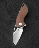 Nóż składany Bestech Riverstone Natural Canvas Micarta, Satin 154CM by Frank Grissom (BL03E)