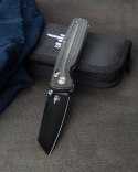 Nóż składany Bestech Slasher Black Micarta, Black Stonewashed D2 (BG43A-2)