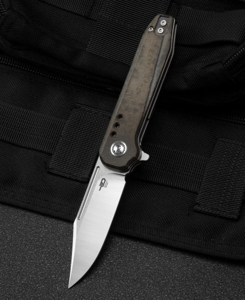Nóż składany Bestech Syntax CP Green Micarta, Stonewashed/Satin CPM 154CM by Todd Knife and Tool (BG41E)