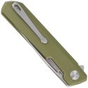 Nóż składany Bestechman Dundee OD Green G10, Stonewash / Satin D2 by Ostap Hel (BMK01B)