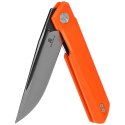 Nóż składany Bestechman Dundee Orange G10, Grey Titanized / Satin D2 by Ostap Hel (BMK01H)