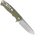 Nóż składany Bestech Grampus Olive G10, Stonewashed / Satin D2 (BG02B)