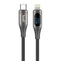 Kabel LED USB-C do Lightning Budi, 20W, 1.5m (czarny)