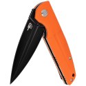 Nóż składany Bestech Fin Orange G10, Black Stonewashed 14C28N (BG34B-3)