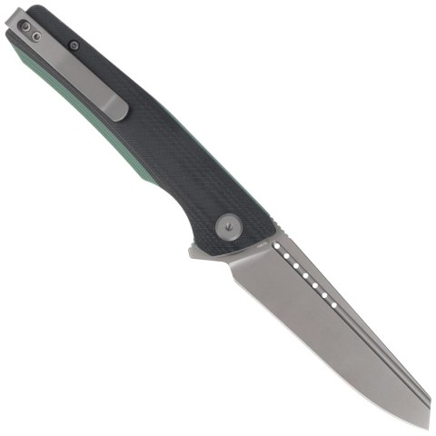 Nóż składany Bestech Slyther Black/Green G10, Grey Titanized 14C28N (BG51D)