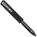 Nóż automatyczny OTF TacKnives TAKCOM Nighthawk V2 Double Edge Black Aluminum, DLC 154CM
