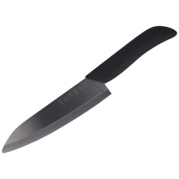 Nóż kuchenny Albainox ceramiczny Black, materiał Ceramic Zirconia, rękojeść rubber, ostrze gładkie, etui ochronne z polimeru, dł