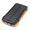 Powerbank solarny z ładowaniem indukcyjnym Choetech B567 3x USB 20000mAh 20W / QC 18W / Qi 10W (czarno-pomarańczowy)
