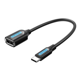 Adapter OTG USB-C 2.0 męski do USB-A żeński Vention CCSBB 0.15m (czarny)