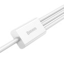 Kabel szybkiego ładowania Baseus Superior Data USB do M+L+C 3.5A 0.5M(White)
