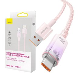 Kabel szybkiego ładowania Baseus USB do USB-C 6A,1m (Różowy)