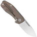 Nóż składany LionSteel Nano Bronze Titanium, Satin MagnaCut (NA01 BR)