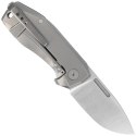 Nóż składany LionSteel Nano Green Canvas Micarta, Satin MagnaCut (NA01 CVG)