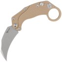 Nóż składany Reate EXO-K Gravity Karambit Tan Aluminium, Stonewashed N690