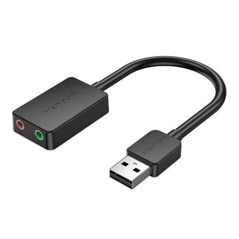 Zewnętrzna karta dźwiękowa USB 2.0 TRS Vention CDYB0 2-portowa 0.15m