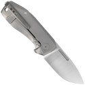 Nóż składany LionSteel Nano Natural Canvas Micarta, Satin MagnaCut (NA01 CVN)