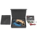 Nóż składany Reate EXO-K Gravity Karambit Tan Aluminium, Black PVD N690