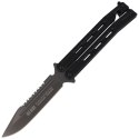 Nóż motylek K25 Balisong Rescue Black Aluminium, Titanium Coated (36214)