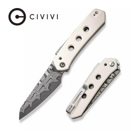 Nóż składany Civivi Vision FG Ivory G10, Damascus by Snecx Tan (C22036-DS1)