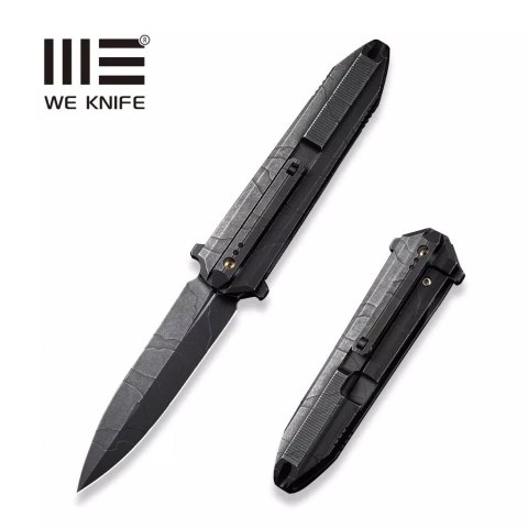 Nóż składany WE Knife Diatomic Pattern Black Stonewashed Titanium, Pattern Black Stonewashed CPM 20CV (WE22032-4)