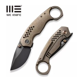 Nóż składany WE Knife Envisage Bronze Titanium, Black Stonewashed / Brushed CPM 20CV by Tuffknives (WE22013-3)